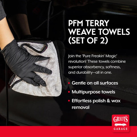 Person using Terry Weave Microfiber Towel For Super Fast Drying And Scratch Free Car Detailing on glossy car surface