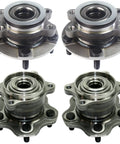 Front And Rear Wheel Bearing And Hub Assembly 5 Lug 4pc Set For 2008 2013 Nissan Rogue 4WD AWD Beefed Up Heavy Duty