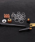 Upgrade Your TIG Game With This Premium WP9 20 Argon Welding Torch Kit featuring glass nozzles, brass clamps, and silicone rings.