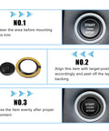 Installation steps for Push Start Button Cover Kit One Click Trim Sticker For Range Rover Discovery Sport Velar Evoque And Land Rover