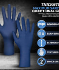 Thickster Powder Free Exam Grade Latex Gloves 14 Mil Heavy Duty Disposable Extra Large Size 50 Count For Janitorial Marine