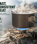 Portable Butane Gas Stove For Camping And Outdoor Cooking Lightweight Compact Single Burner With Durable Carrying Bag Ideal boiling pot