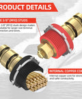 Heavy Duty Remote Battery Terminals 3/8 Stud Jump Post Kit with durable internal copper core connectors for safe high amp use.