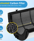 2 Pack 360 Degree Glass HEPA And Activated Carbon Filter Replacement For HP1 HP2 TP09 TP07 TP06 TP04 TP10 TP7A HP04 HP06