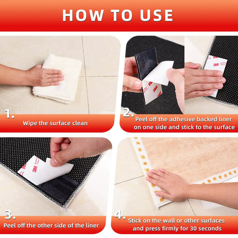 Step-by-step guide using Heavy Duty Hook And Loop Interlocking Tapes 2 Inch By 4 Inch 10 Pairs Self Adhesive Mounting Strips