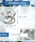 Hardcore Zinc Alloy Cam Lock Fasteners 24 Pack For Cabinets Drawers And Wardrobe Panels Rust Proof Cam Bolt Nut Set measurement visuals