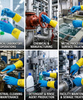 Heavy Duty 20 Mil Neoprene Latex Blend Work Gloves With Knockout Non Slip Palm Grip And Cozy Cotton Flock Lining For Tough As Nails Industrial Jobs And Reliable Chemical Safety Handling Large used in various industrial applications.