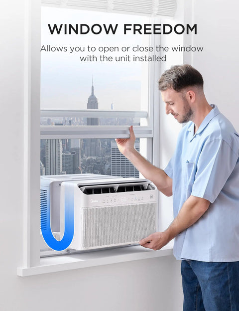 Ultra Quiet 12000 BTU U Shape Window Air Conditioner With Dead Quiet Smart Inverter Delivers No Sweat Cooling To Rooms Up To 550 Square Feet Slashes Electric Bills By 37 Percent Daily