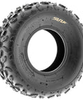19x7-8 Knobby Tire For Go-Kart And Quad ATV Tubeless, 6 Ply, All Terrain Off Road Tire Built For Mud Sand And Rocks, Side View