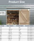 8 Foot Box Rail Exterior Sliding Barn Door Hardware Kit Heavy Duty Track System Installed on Wooden Door with 450 lbs Capacity