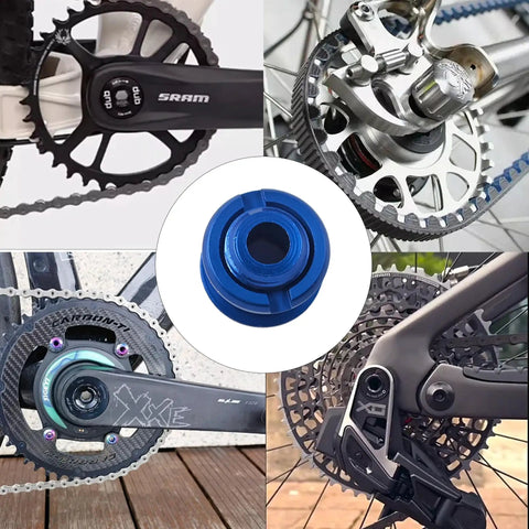 Blue Chainring Bolts Kit 5 Pack Pro Grade Premium 7075 Aluminum Alloy CNC Machined Crankset Screws For Road Mountain BMX Bikes Includes Installation Tool Durable Lightweight Gear