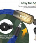 3.3 Feet Heavy Duty Bike Chain Lock With Key 6mm Thick Chain showing lock cylinder, anti-theft design, and included keys