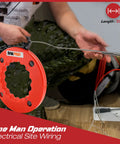 Heavy Duty Fish Tape Wire Puller 200 Ft No Fuss With Double Loop Tip For Easy Cable Pulling In Walls And Electrical Conduits