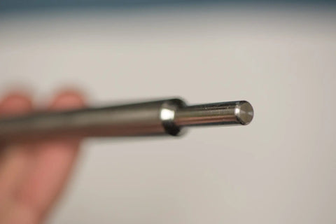 Close-up of Heavy Duty 9 Inch Collet Extension For Die Grinders showing the smooth, polished tip for precise use in tight spaces.