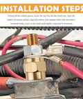 Installation of Heavy Duty 2 Pack Side Post Battery Terminal Extension Bolts With Nuts on battery cables.