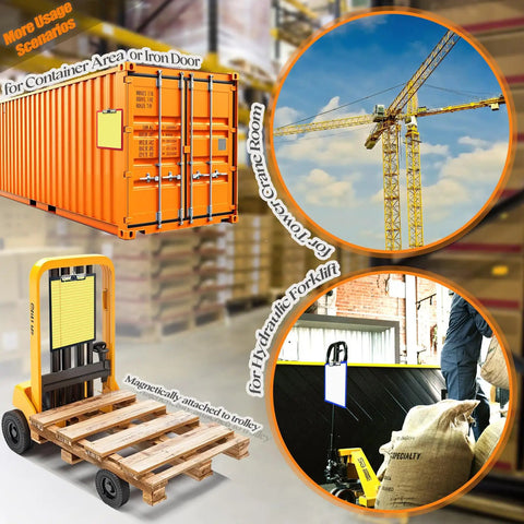 Magnetic Clipboard A4 Metal Clip Board With Heavy Duty Fixed Magnet on shipping container and forklift