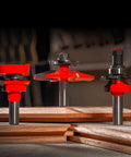 Beefy Adjustable Rail And Stile Router Bit With Round Over For Cabinet Doors One And Eleven Sixteenths Inch Diameter
