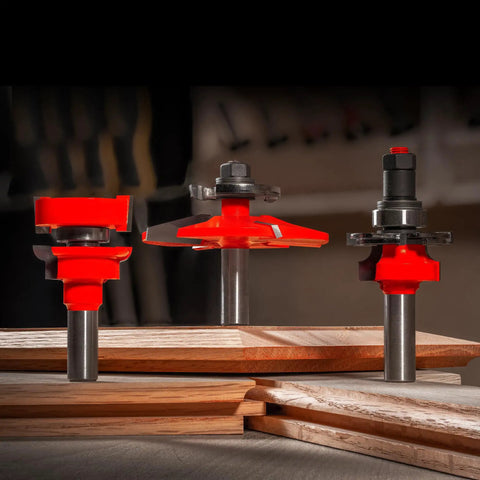 Beefy Adjustable Rail And Stile Router Bit With Round Over For Cabinet Doors One And Eleven Sixteenths Inch Diameter