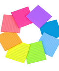 8 Pack Lined Sticky Notes 4x4 Inches Colorful Memo Pads With Super Sticky Adhesive, 8 Bright Colors For Quick Reminders, 54 Sheets Per Pad