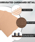 All In One Trading Card Shipping Kit With 200 Corrugated Cardboard Sheets showing 3-layer structure and load-bearing capacity