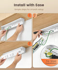 Installation process of Under Cabinet Hardwired Power Strip With 16 Inch Angled Trapezoid Design, prewired for easy setup