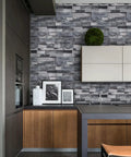 Kitchen with Grey Faux Brick Peel And Stick Wallpaper Dope Look Self Adhesive Removable For Kitchen Bedroom Living Room Decor 17.7 By 393.7 Inches
