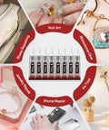 Clear Nail Glue With Precision Tip for Rhinestones, Jewelry Making, Nail Art, DIY Crafts, Makeup, Shoes Repair, and Quick Bond