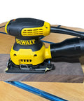 2-1/2 Inch Dust Hose Adapter For DeWalt And Craftsman Sanders, Connects 2-1/2 Inch Dust Collection Hose To DWE6411 in use