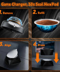 Step-by-step guide for using Reusable Foil Lids For Nespresso Vertuo Pods 100 Pack No Fuss With Airtight Seal For Refilling Espresso