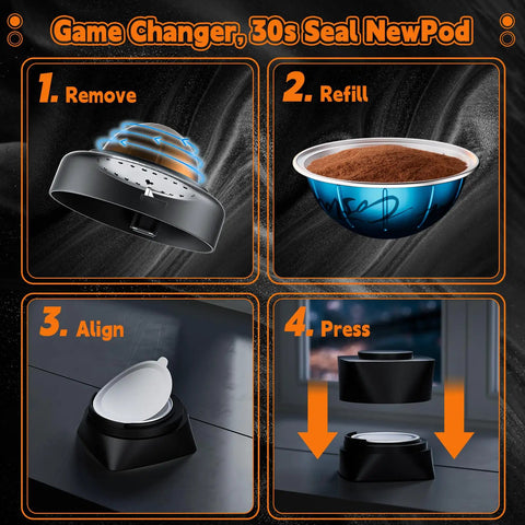 Step-by-step guide for using Reusable Foil Lids For Nespresso Vertuo Pods 100 Pack No Fuss With Airtight Seal For Refilling Espresso