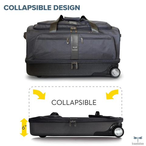 dance competition travel bag with collapsible design and wheels