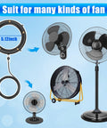 Turn Any Outdoor Fan Into A Chill Mist Mister Kit With 19.69 Ft Water Line 5 Brass Nozzles And Adjustable Valve For Serious Patio Cooling Easy Install Fan Not Included showing compatibility with various fan types