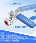 Beefed-Up 3/8 Inch Quick Connect Shut Off Ball Valve For Pressure Washer Hose Stainless Steel 5000 PSI with Easy Lever Action