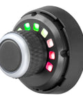 Proportional Trailer Brake Controller Featuring Slick Dash Mounted Rotary Knob with tri-color LEDs in matte black housing.