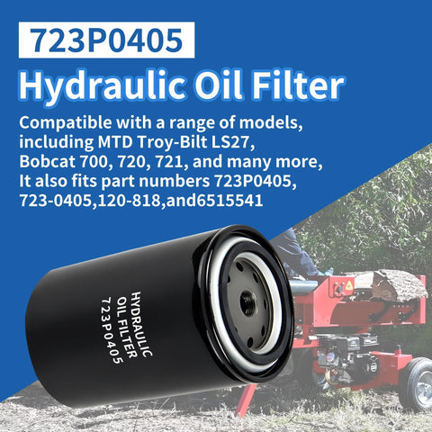 Heavy Duty Log Splitter Hydraulic Oil Filter 723P0405 723-0405 120-818 6515541 Replacement, Compatible With Troy-Bilt LS27 LS27CC GS21T 522LS And Bobcat 700 Series, Easy Install Filter Element For Fast Maintenance
