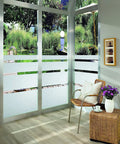 Room with Self Adhesive Privacy Glass Window Film Milky Finish 17 Inch By 78 Inch Roll Transform Windows on glass doors.