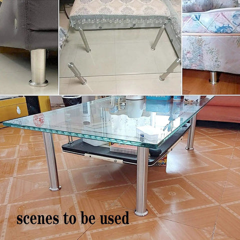 5 Inch Stainless Steel Furniture Legs For Couch Bed Armchair Cabinet Coffee Table Round Replacement Feet Waterproof Rustproof