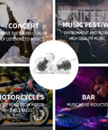 High Fidelity Concert Ear Plugs For Musicians And Festivals, Reusable 23dB Noise Reduction Ear Plugs Made From Soft TPE, Eco Friendly Two Pack
