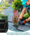 Gardener using 1640 Feet One Quarter Inch Drip Irrigation Tubing Kit For Garden And Lawn No Fuss Setup Drip Line Watering System