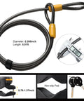 Beefy Bike U Lock With 14mm Shackle And 10mm By 1.8m Cable With Mounting Bracket For Road Mountain Electric And Folding Bikes Sold Secure Bronze Certified cable with keys and bracket