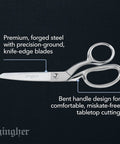 8 Inch Knife Edge Dressmaker Scissors For Fabric Cutting And Sewing, Bent-Handle Pro-Grade Shears With Flat-Sitting Design For Long Pattern And Seam Cuts, Forged Steel With Comfortable Grip For Smooth, Heavy-Duty Performance.