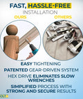Angled Railbolt Handrail To Newel Post Connector Kit For Easy Lower Connection promoting quick install and lasting strength.