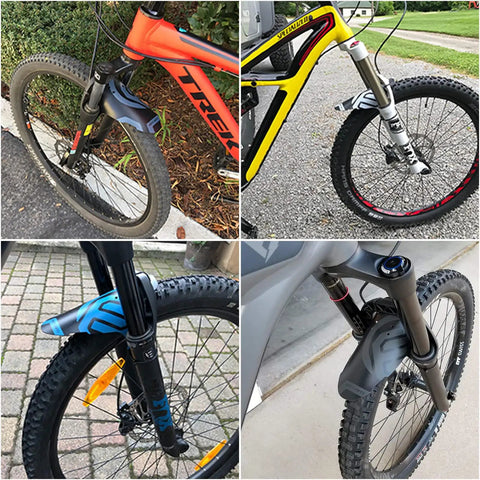 2 Pack Mountain Bike Fender Set For Front And Rear Mudguards Disc Brake Compatible Fits 26, 27.5, 29 Inch Wheels Plus Size