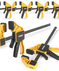 Six Pack Bar Clamps For Woodworking And Diy Projects With Two 12 Inch And Four 6 Inch Quick Grip Clamps 150 Lbs Clamping Force