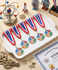 20 Pack 2 Inch Science Education Medals With Neck Ribbons Bulk Academic Award Prizes For School Classroom Competitions
