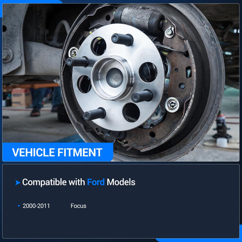 Front Wheel Bearing And Hub Assembly Kit For Ford Focus 2000 2011 Four Lug Front Left And Right Sides Drop-In Ready OEM-Grade Quality in installation