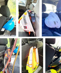 2 Pack Seat Back Rifle Rack For Truck And Car, Flexible Gun Holder Slings used for holding helmets and vests in vehicles.