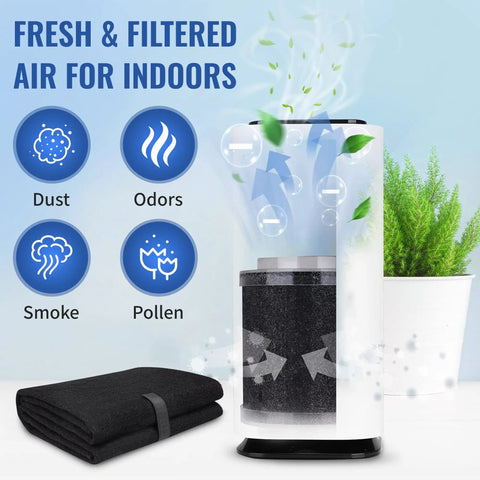Universal Carbon Pre Filter Pad Roll Cut To Fit For Air Purifiers Furnaces And Air Conditioners Filters Charcoal Odor Control