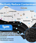 Diagram illustrating 1 Micron 20 Inch Whole House CTO Carbon Sediment Filter Cartridge For Pre Filtration effectiveness.