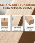 Heavy Duty Square Wood Furniture Leg Set For Sofa Couch Table Chair And Cabinet With Screws Easy Install Riser Legs details
